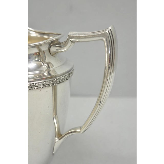 Vintage Wma Rogers Victorian Silver Plated Bulbous Footed Water Pitcher For Sale - Image 12 of 13