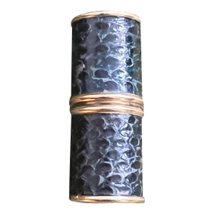 Rare mini Lipstick QUART DE TOUR, France, Vintage Snake Skin Petrol Lighter