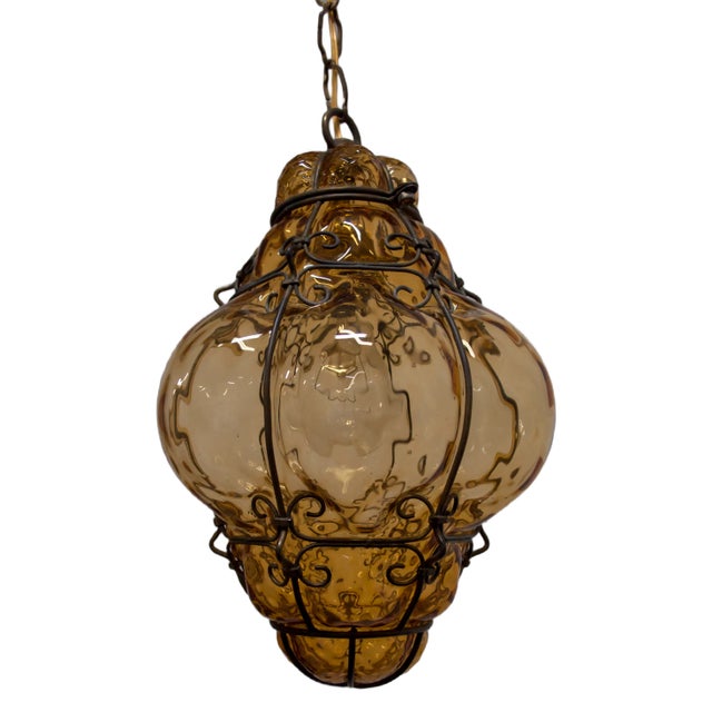 Pendant in Caged Glass by Gianni Seguso, 1960s For Sale