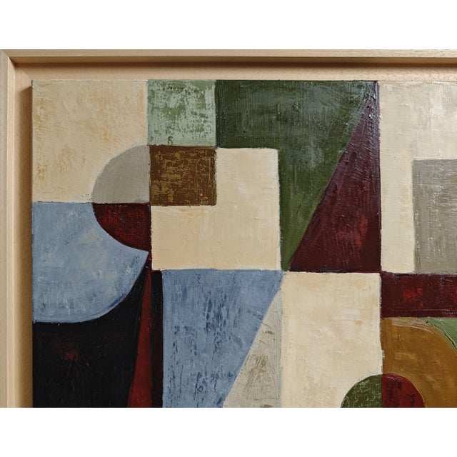 2020s Double Jeu, Contemporary Geometric Abstract Oil Painting, Framed by Sophie Dumont For Sale - Image 5 of 10