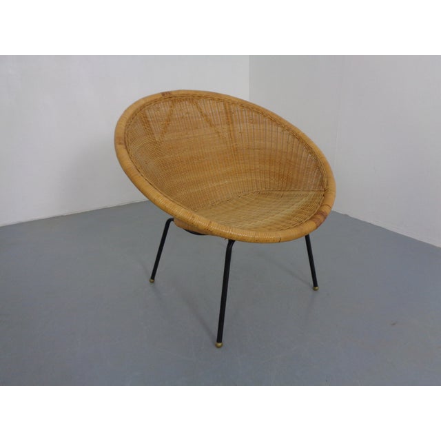 1950s Mid-Century Modern Wicker Chair by Paul McCobb, USA, 1950s For Sale - Image 5 of 17