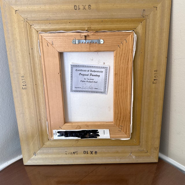 Wood Peter Keil Original Black & White Abstract Portrait Painting For Sale - Image 7 of 7