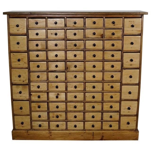Vintage Dutch Pine Apothecary Cabinet, 1950s For Sale - Image 10 of 10