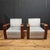 Vintage Chairs with Canaletto Walnut Armrests, Set of 2 For Sale - Image 4 of 15