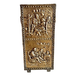 Antique Edwardian Ornate Brass Stick Stand, 1890s For Sale