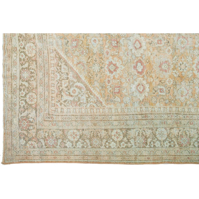 Textile Mid-20th Century Vintage Mahal Wool Rug For Sale - Image 7 of 9