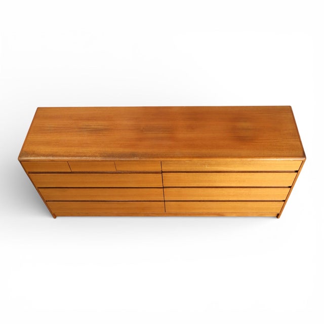 Nordisk Andels-Eksport Vintage Danish Mid Century Modern Lowboy Teak Dresser C. 1970s For Sale - Image 9 of 12