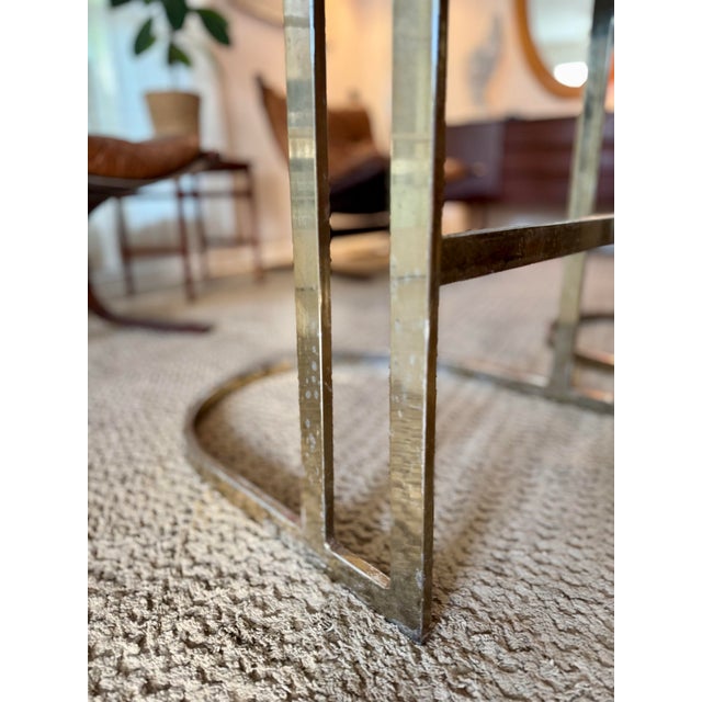 1970s A Set of Vintage Mid Century Cantilever Bar Stools in the Style of Milo Baughman, Circa 1970s For Sale - Image 5 of 12