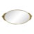 Vintage Floral Oval Mirrored Vanity Tray For Sale