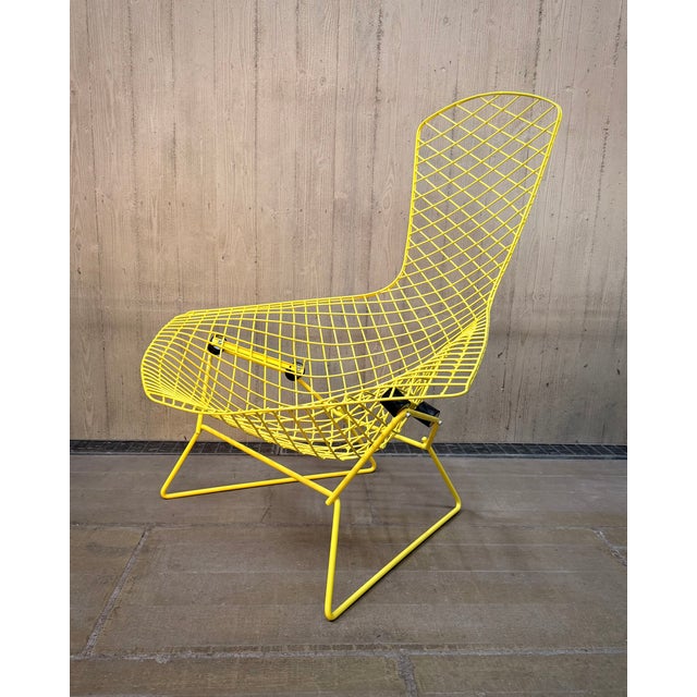 Bird Chair in Sulfur Yellow by Harry Bertoia for Knoll International, 1980s For Sale - Image 15 of 15