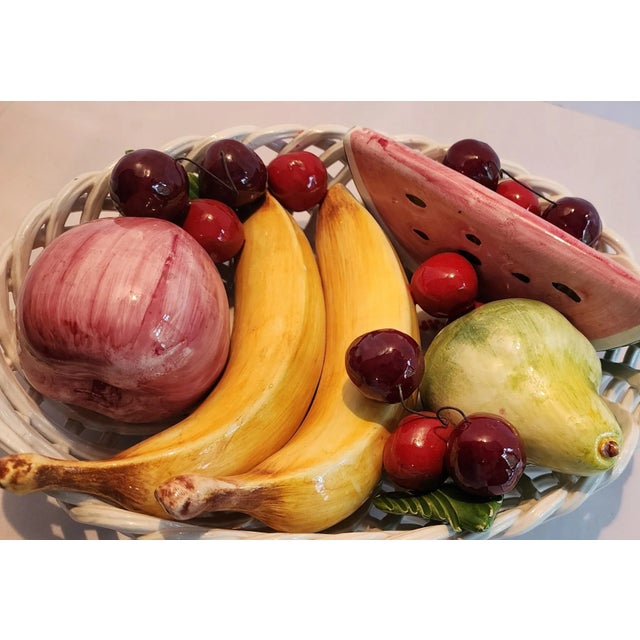 This colorful and elegant porcelain fruit bowl makes a perfect dining centerpiece, coffee table decor or a splash of color...