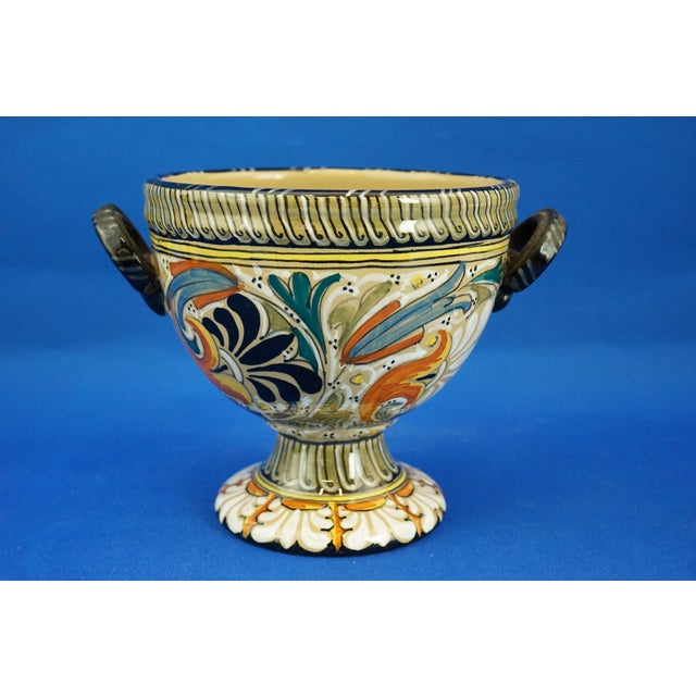 Vintage Vitrified Enamel Ceramic Cup Vase by MAR M.A.R. Pesaro, 1950s For Sale - Image 9 of 18