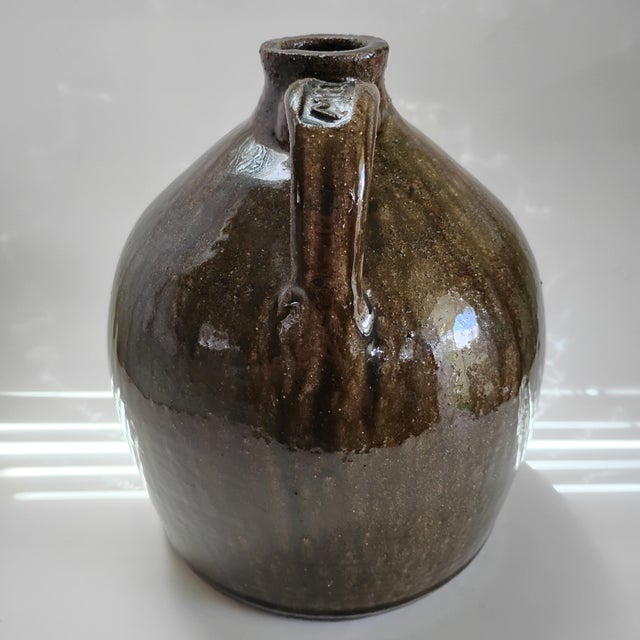 Traditional Original Charlie West Alkaline Glaze "Buggy" Jug For Sale - Image 3 of 8
