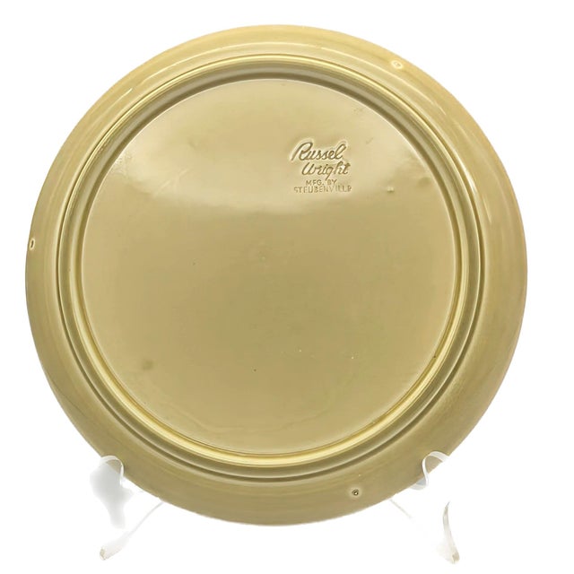 Russel Wright Mid 20th Century Steubenville "American Classic Chartreuse" Dinner Plates by Russell Wright, Set of 9 For Sale - Image 4 of 11