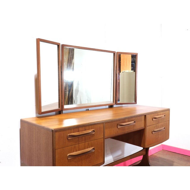 G Plan 1960s Mid Century Modern Vintage Teak Vanity Desk by G Plan Dansih Style Dresser For Sale - Image 4 of 11