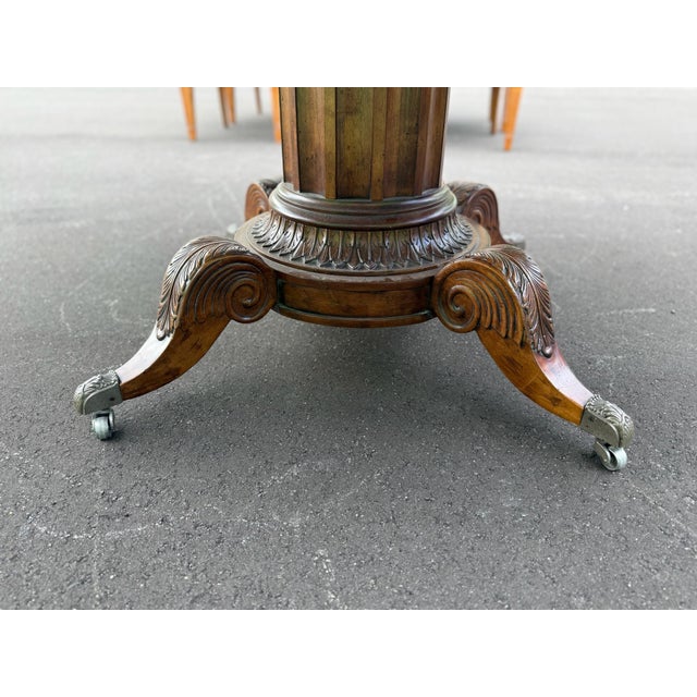 Century Furniture Coastal Round (60 Inch) Dining Table and 6 Chairs- On Caster Wheels For Sale - Image 11 of 12