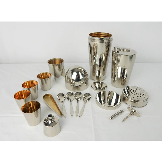 Metal 1928 "Zepplin" Cocktail Shaker Bar Set by j.a. Henkels For Sale - Image 7 of 13