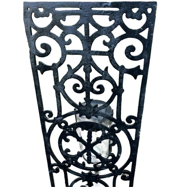 Early 20th Century Vintage Wrought Iron Panels- Set of 3 For Sale - Image 5 of 8