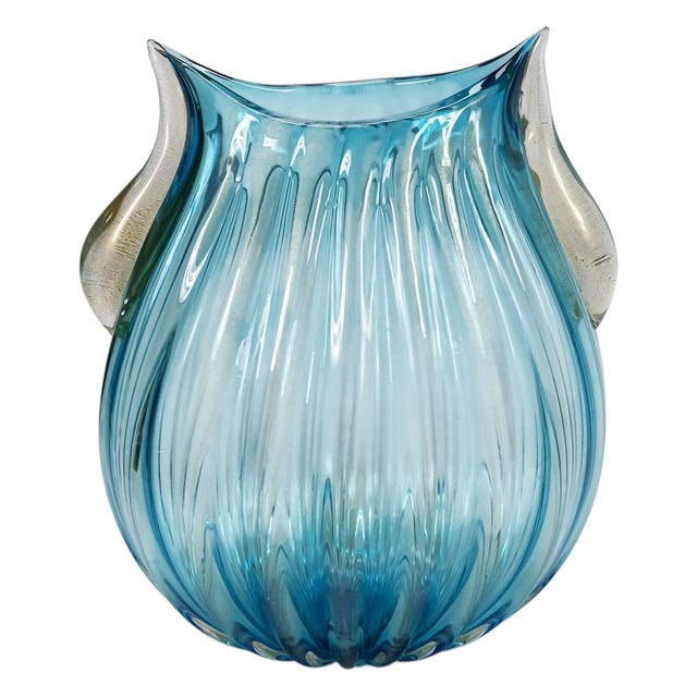 Vintage Italian Handmade Murano Glass Vase by Pino Signoretto For Sale - Image 10 of 10