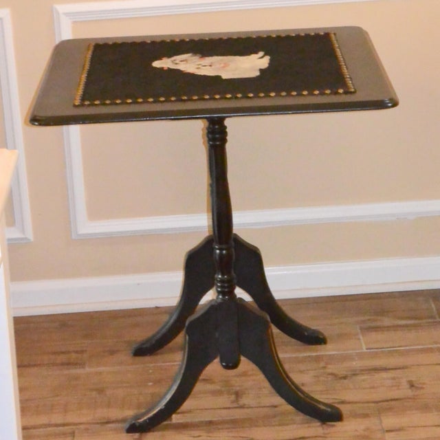 1950s Mid-Century Mixed-Media Poodle Tilt-Top Table & Fire Screen For Sale - Image 5 of 8