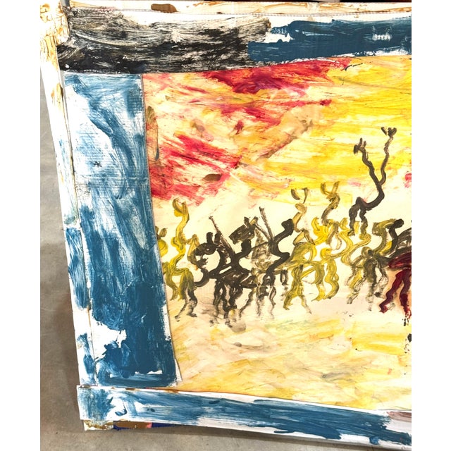 Purvis Young (American, 1943–2010) “Warriors Beneath a Burning Sky” For Sale - Image 11 of 18