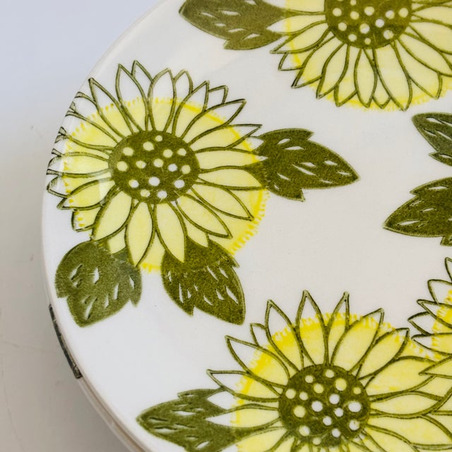 Mid 20th Century Mid Century Modern Royal Ironstone Sunshine Salad or Dessert Plates - Set of 6 For Sale - Image 10 of 12