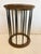 Mid-Century Modern Round Midcentury Modern End Table With Glass Top and Ebonized Wood Spindles For Sale - Image 3 of 8