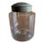 A Nice Antique Blown Glass Storage Container With Tin Lid, Circa 1850 For Sale