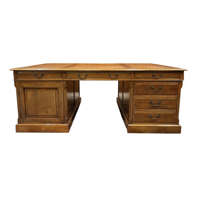 Large English Partner Desk For Sale