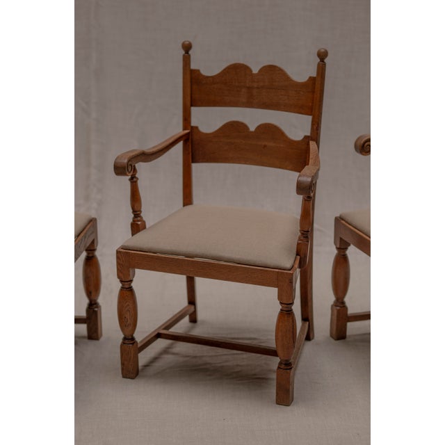 Mid-Century Modern Mid-Century French Dining Chairs after Charles Dudouyt, 1950s, Set of 4 For Sale - Image 3 of 18