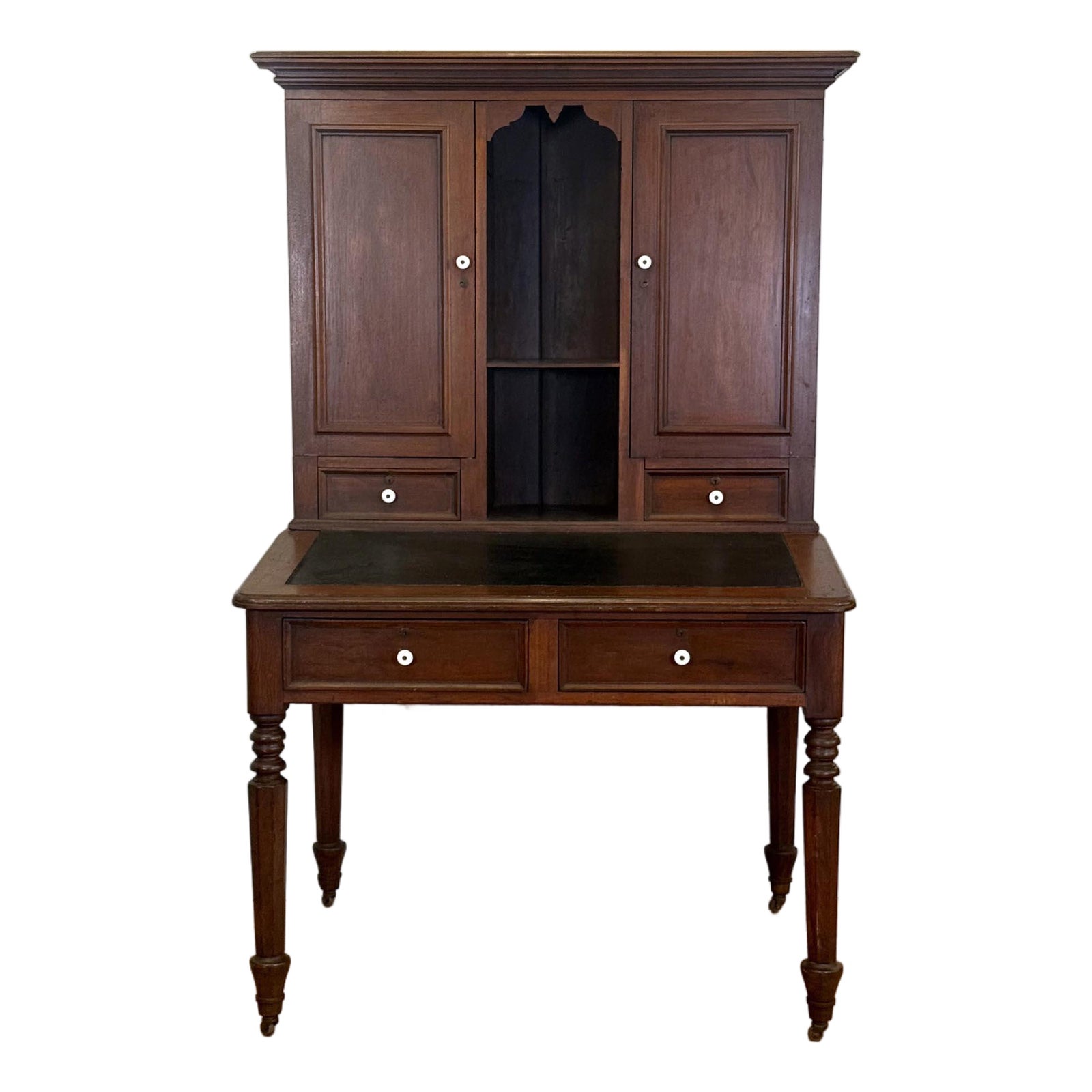 1860s Federal Walnut Postmaster's Desk | Chairish
