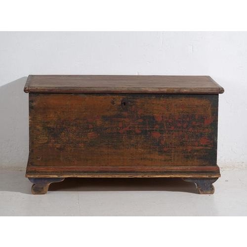 Antique Folk Art Trunk For Sale - Image 6 of 11