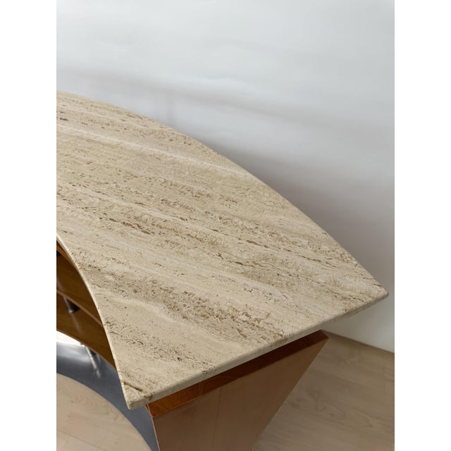 Mid-Century Bar Counter in Teak Wood, Metal and Travertine, Italy, 1970 For Sale - Image 12 of 18