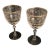 1970s Pair of Fostoria Etched Glasses With 24k Gold Trim at Rim! For Sale