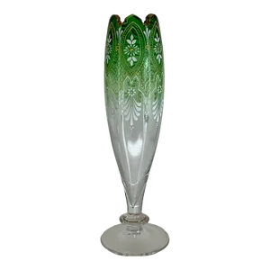 Antique Bohemian Enameled Vase