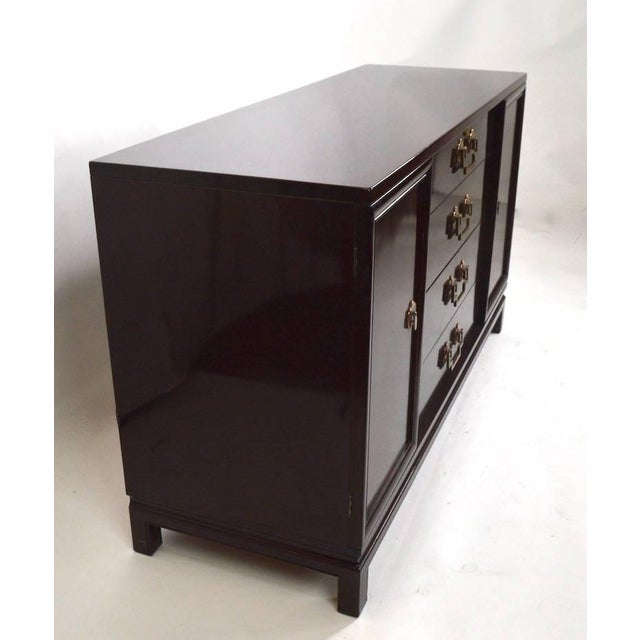Hollywood Regency Chinese Style Mahogany Credenza by Landstrom For Sale - Image 3 of 8