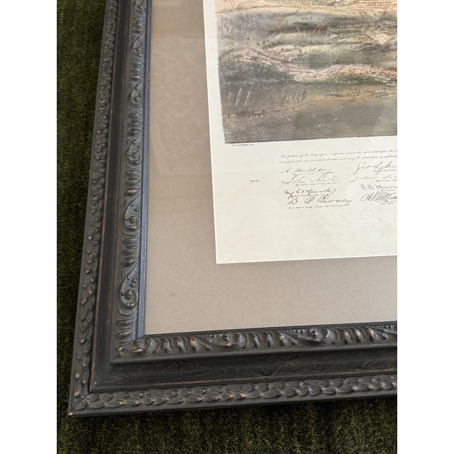 2000 - 2009 Large Framed Gettysburg Battle Map For Sale - Image 5 of 8