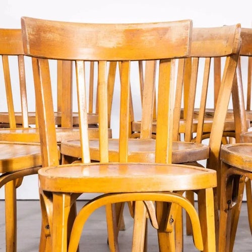 Honey Colour Bentwood Dining Chairs Harlequin from Baumann, 1950s