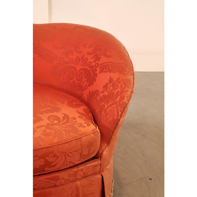 Hickory Chair Company Pair Of Custom Upholstered Silk Damask Sofas For Sale - Image 9 of 18