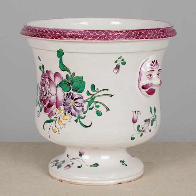 Luneville French Lunéville Saint Clément Faience Cache Pot For Sale - Image 4 of 10