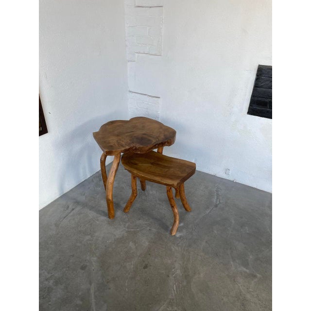 Elm Side Tables, 1960s, Set of 2 For Sale - Image 17 of 18