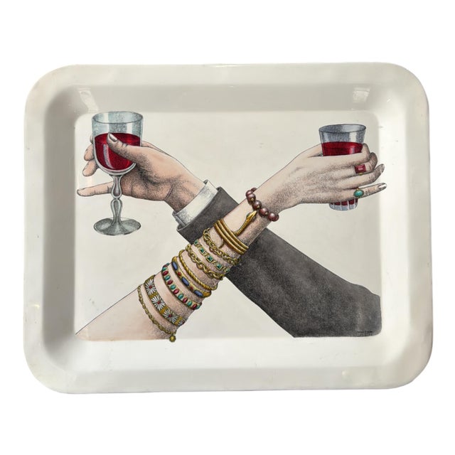 Brindisi Tray by Piero Fornasetti, Italy, 1950s For Sale