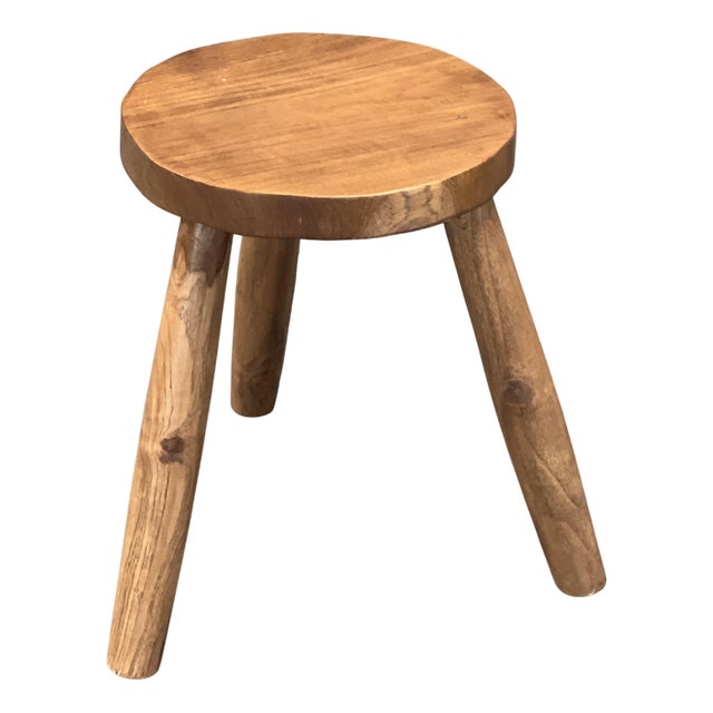 Stool in Teak For Sale
