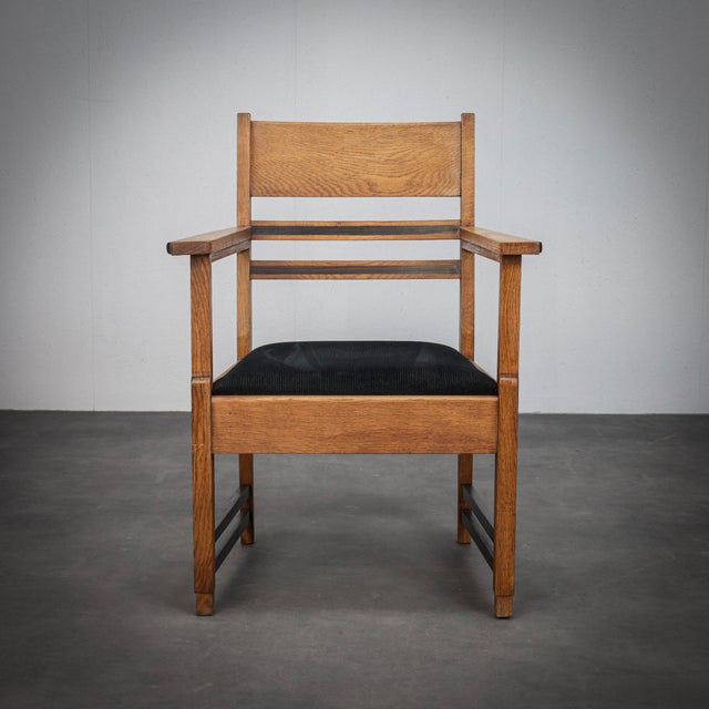 Vintage Dutch Art Deco Armchairs for L.O.V. Oosterbeek, 1930s, Set of 2 For Sale - Image 4 of 12
