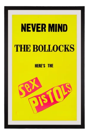 Sex Pistols Never Mind the Bollocks UK Promo Poster attributed to Jamie Reid, 1977