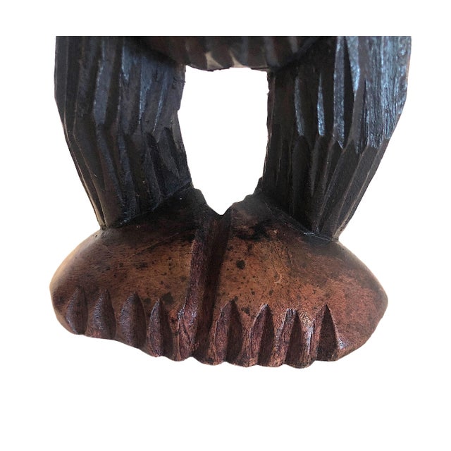 Asian "Three Wise Monkeys" in Carved Wood For Sale - Image 10 of 15