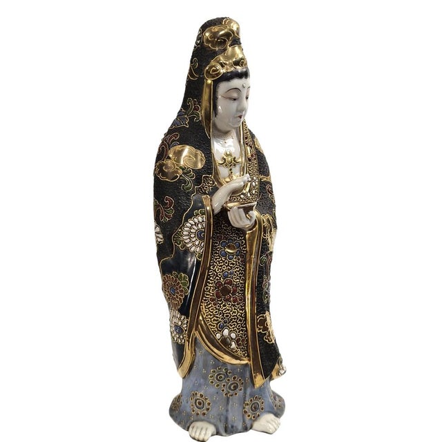 1920s Unknown, Kutani Porcelain Figure of Kannon (Guanyin), 1920s, Ceramic For Sale - Image 5 of 8