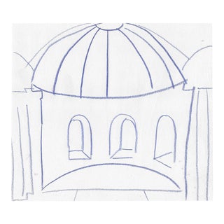 1990s Norbert Voelkel Architectural Drawing For Sale