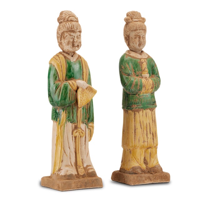 The Tang Dynasty Palace Servants set includes two sculptures that are reproductions of authentic artifacts from that era...