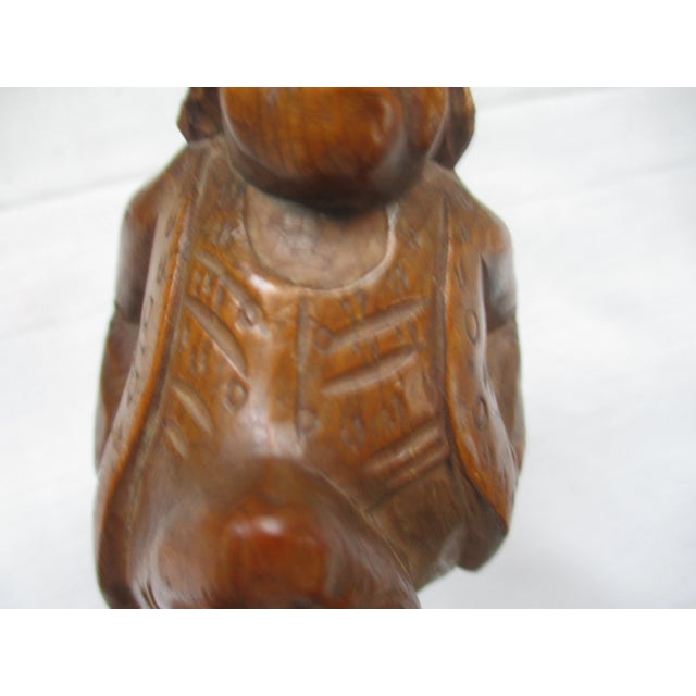 18th-19th Century Antique Wood Figure Man with Crossed Legs Screw Nutcracker For Sale - Image 12 of 13